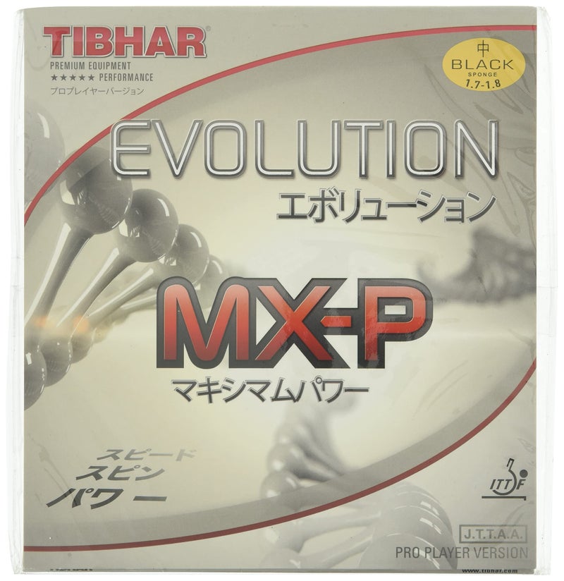 Tibhar Evolution MX-P Table Tennis Rubber (Black, 1.7-1.8) - Image 1